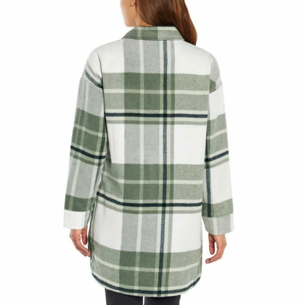 Banana Republic Green and White Plaid Utility Jacket - Picture 2 of 12